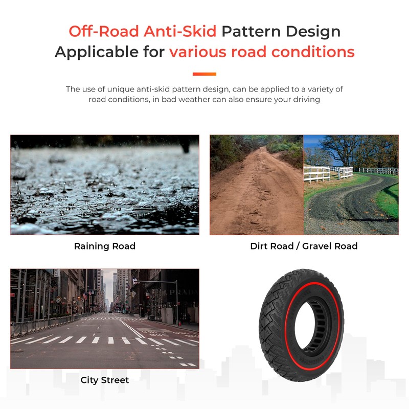 LUCK4U 200 x 50 Solid Scooter Tire For Razor E100