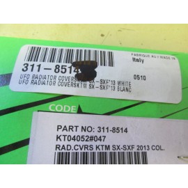 UFO   RAD COVER SET  KTM SX SX-F EXC EXC-F 2013-16 C LIST IN AD / WHITE