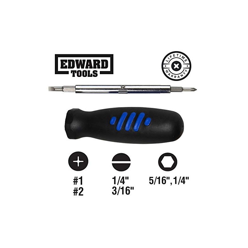 Edward Tools Multi Tool Screwdriver 6 in 1 - Combination