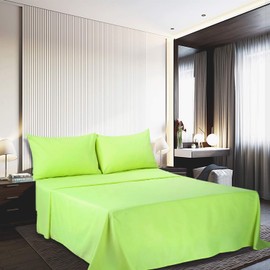 Best Season 400 Thread Count Cotton Full Size Sheet Set (Light Green Color) 4 Piece - 100% Long Staple Cotton Sheets Set, Soft Cotton Bed Sheets Sets with Deep Pocket fit Upto 16 inch