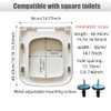 Minsha MinS03 square toilet seat, glossy finish, designed for 16.5”L