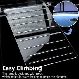 Turtle Topper Basking Platform for Aquatic Turtles 10/20/29/55 Gallon Tank, Aquatic Reptile Ramp Dock, Terrace, Accessories