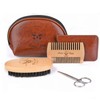 Menesia Beard Brush and Comb set, Boar Bristle Hair Beard