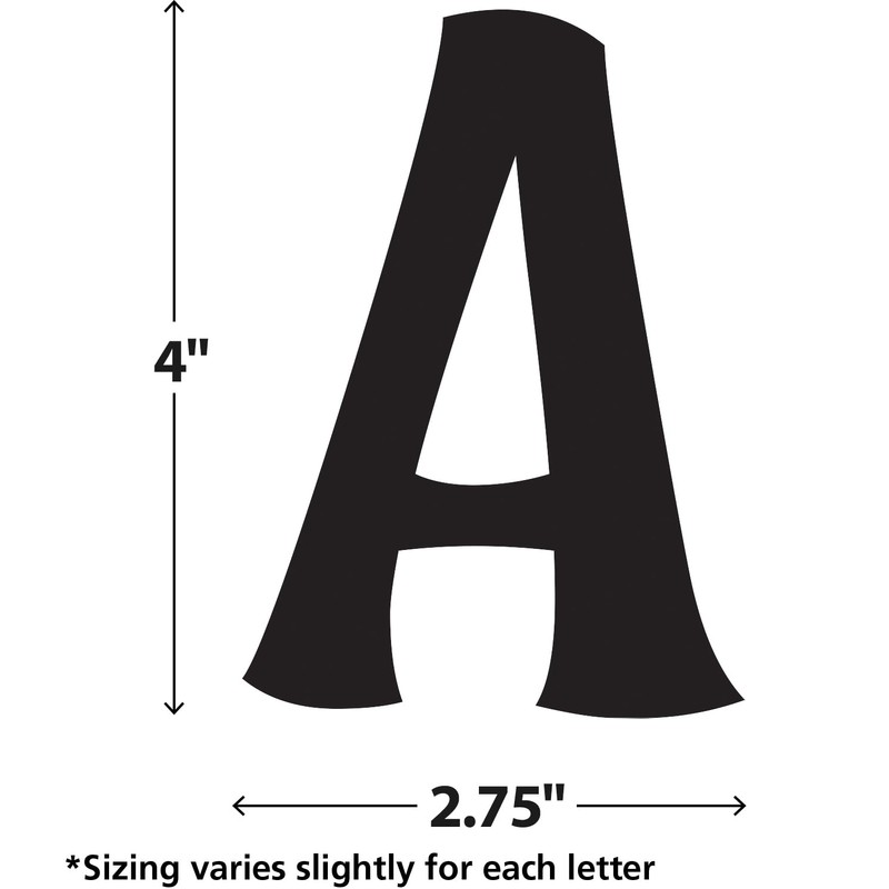 Teacher Created Resources Black 4" Wild Whimsy Letters Combo Pack