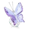 H&D HYALINE & DORA Purple Crystal Butterfly Figurine Glass Butterfly