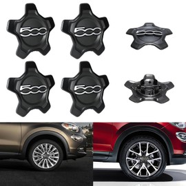 Set of 4 Fiat 500 Wheel Trims, Confezione 4 per 500x Copri Ruota Hup Trim, Coprimozzo 500x, Copricerchi 500x, Accessori 500x Di Aggiornamento 735626312, 735626311 Sostituzione per 500x (White AA