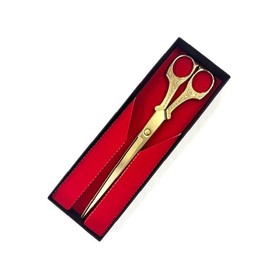 Ceremony Tape Cutting Scissors Gold Presentation Box