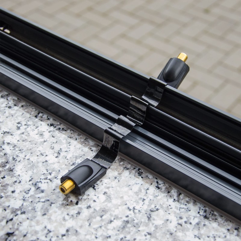 Premium X 2x Satellite Window Feed-Through 4x F-Connector 4x Rubber