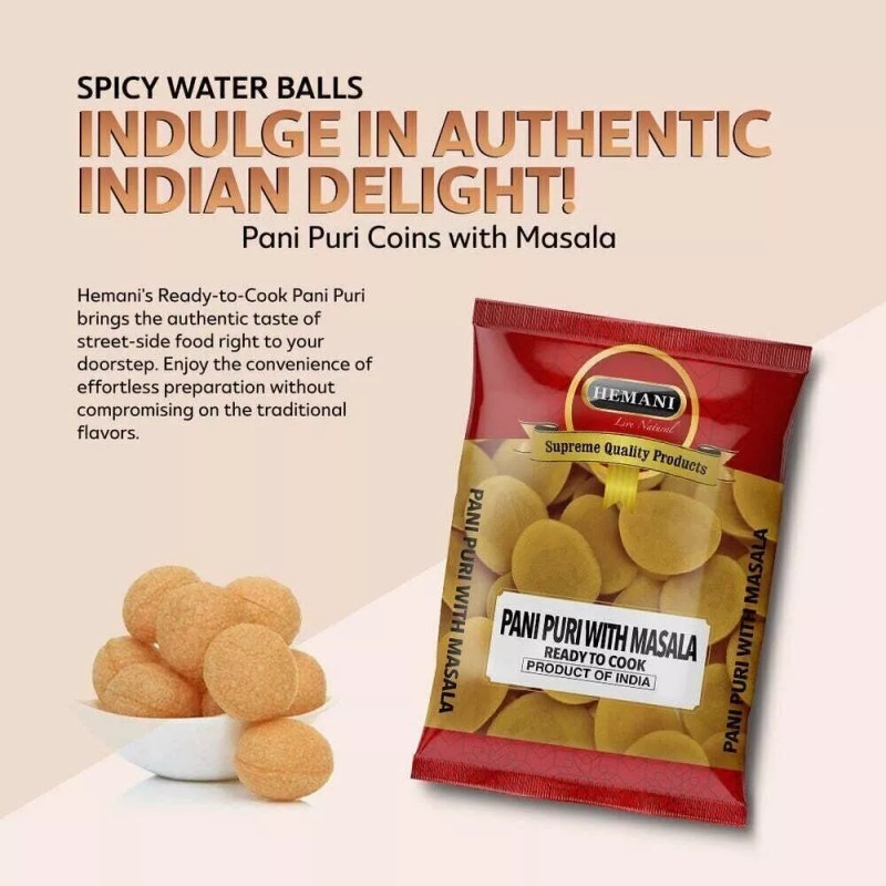 HEMANI Pani Puri Coins I Comes with Masala I Ready