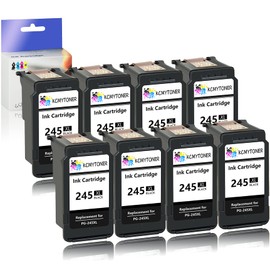 KCMYTONER 245XL 245 XL Remanufactured Ink Cartridge Replacement for Canon PG-245XL Compatible with TR4520 MX490 MX492 MG3022 TS3122 TS3320 TS3322 MG2522 Printer(8 Black)