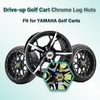 Drive-up Golf Cart Chrome Lug Nuts fits Yamaha/GEM Models 12MMx1.25-Pack