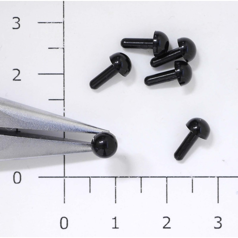ハマナカ あみぐるみEYE ソリッドアイ 約5mm ブラック 差込式 6コ入り H221-305-1