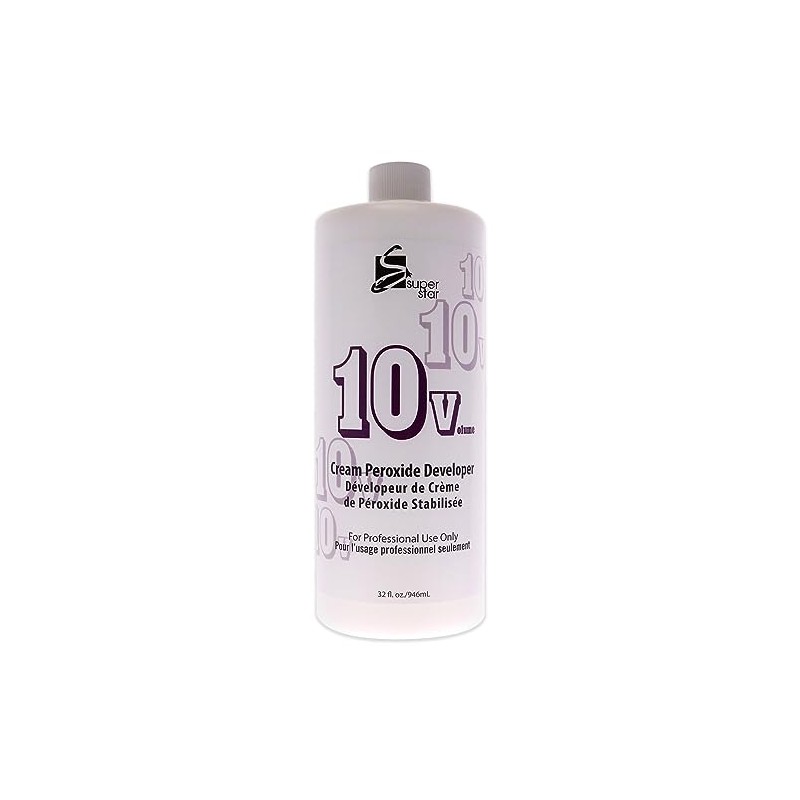 SUPER STAR 10v Cream Peroxide Developer, 32 Fluid Ounce