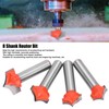 4Pcs Woodworking Router Bits Set 8 Shank SharpenNosed Engraving Machines