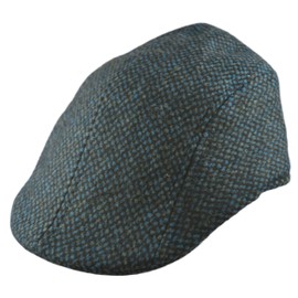 Pesci Kids Boys or Girls Flat Cap Traditional Tweed Peak Duckbill Newsboy Hats (Midnight Blue, 2-4 Years 52cm)