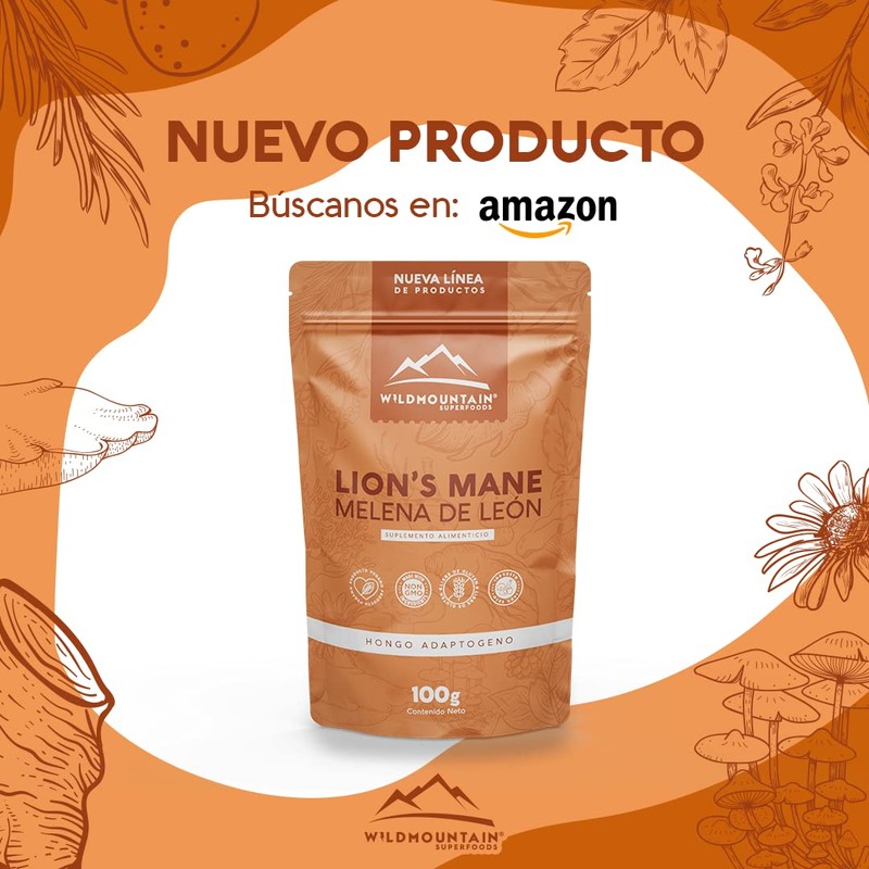 WILDMOUNTAIN - MELENA DE LEON EN POLVO BOLSA 100gr.
