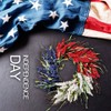 4th of July Independence Day Wreath White Red Blue Rice