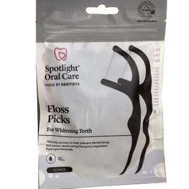 Spotlight Oral Care 50 Floss Picks for Whitening Teeth - Pack of 1