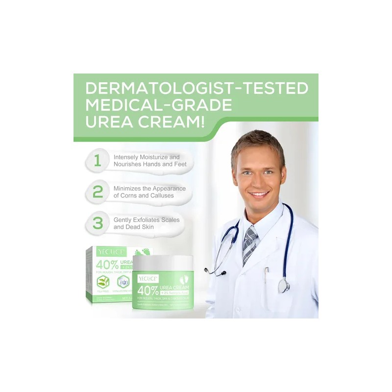Crema Hidratante Absorción Rápida Úrea 40% Vegana Corporal