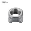 sourcing map Weld Nuts, M16 Square UNC Carbon Steel Machine