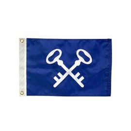 12x18" Quartermaster Boat Flag - Nautical Marine Grade Fully Stitched, Embroidery and Appliqué, Durable All-Weather Nylon with Grommets for Outdoors, Made in USA