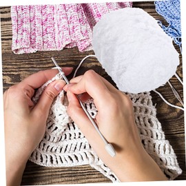 Gatuida 2 Rolls White Coral Fleece Yarn Multi Function Knitting Accessory for Convenient Crocheting Soft and Skin Friendly for Clothing and Crafts