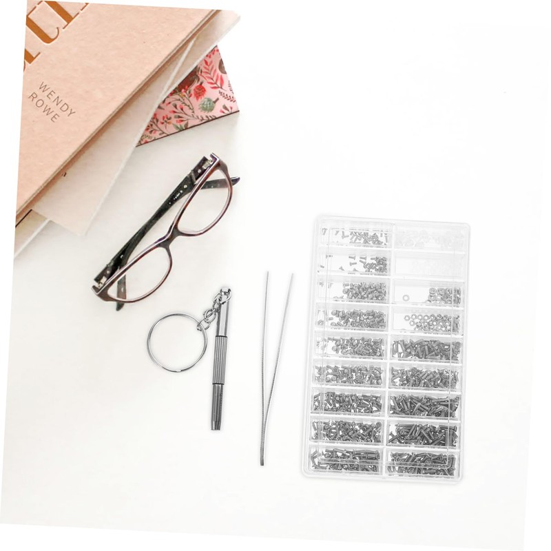 WHAMVOX 1 Set Eyeglass Repair Kit Durable Screw Set with