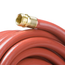 Swan Products SNCG58100 CONTRACTOR+ Commercial Duty Clay Water Hose with Crush Proof Couplings 100' x 5/8", Red