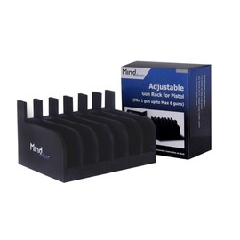Mind and Action Foam Pistol Rack Handgun Holder for Gun Safe Gun Cabinet Accessories, Customized Gun Storage from 1 up to 6 Firearms (Black)