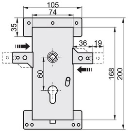 KOTARBAU® Box Lock Garage Lock 60 mm Great Solution for Securing Doors Profile Cylinder for Swing Gates Gate Latch Gate Lock