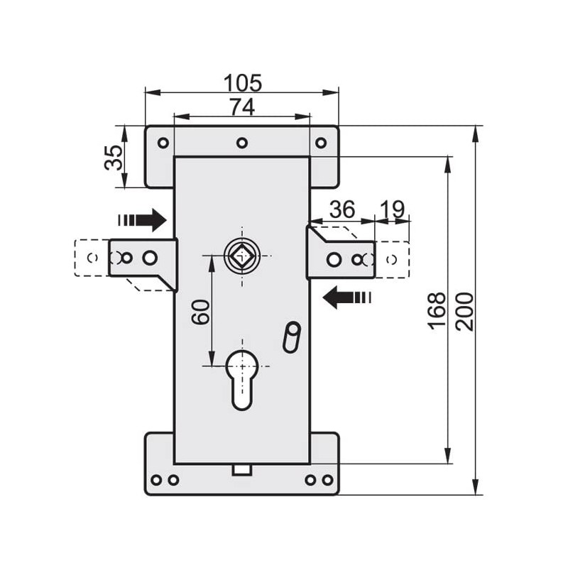 KOTARBAU® Box Lock Garage Lock 60 mm Great Solution for