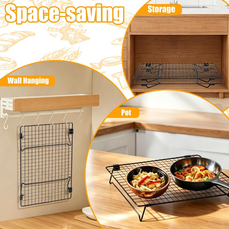 Sourdough Cooling Rack 2 Pack Stackable | Heavy Duty Wire
