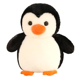 Aurasky Penguin Cuddly Toy Cute, Plush Toy Penguin 23 cm, Penguin Stuffed Toy for Cuddling & Playing, Plush Penguin Cushion Doll Gift for Fans Children Girls Boys (Black)