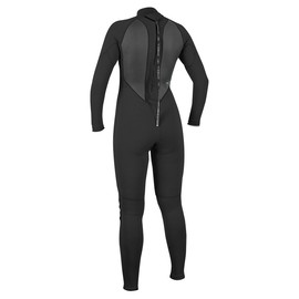 O'Neill Women's Reactor-2 3/2mm Back Zip Full Wetsuit, Black/Black, 8T