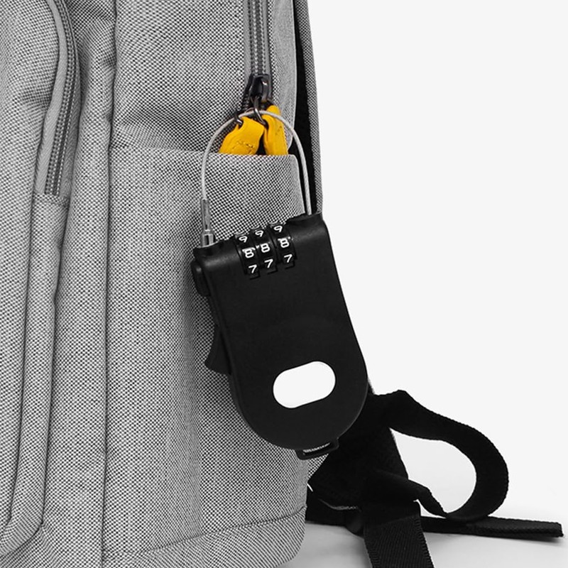 Dreneco Travel Cable Lock, 3 Digit Security Cable Padlock, Combination