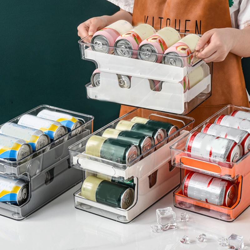 2 Tier Soda Can Rack Beverage Can Can Storage Holder