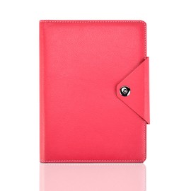 Arpan A5 Executive Personal Organiser, Ruled Notebook With Padded Cover and Stud button closure (Pink - Pack of 2)