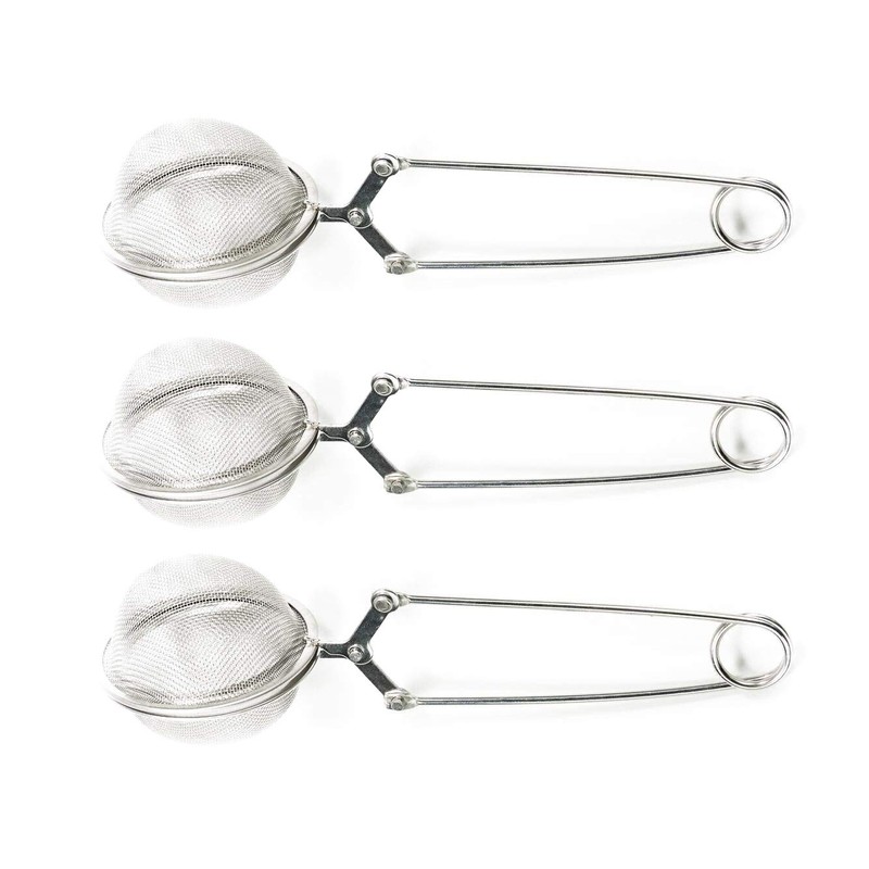 Snap Ball Tea Strainer with Handle (3 Pack) for Loose