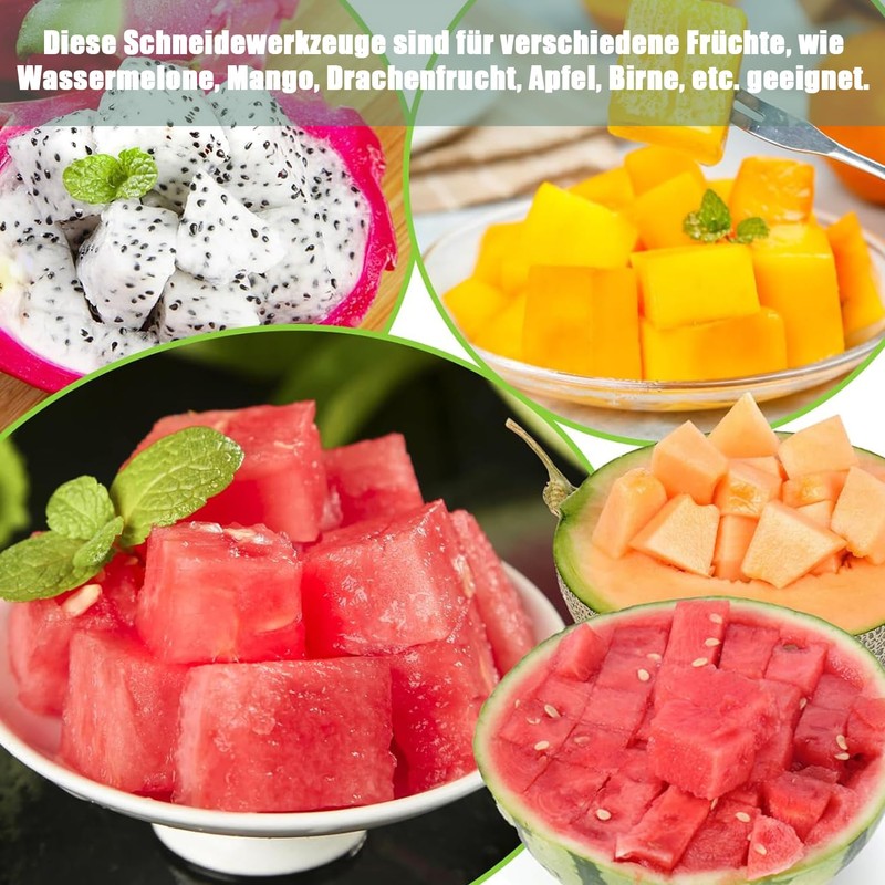 Norhogo 3-in-1 Watermelon Fork Cutter, Watermelon Cutter with Melon Cutter