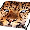 style3 Leopard Head Backpack Gym Bag Sport Jute Bag Leopard,