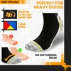 Metrium 10 Pairs Black Reinforced Heavy Duty Work Socks, Crew