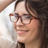 Retro Square Bifocal Reading Glasses in Brown Tortoise by Readers.com