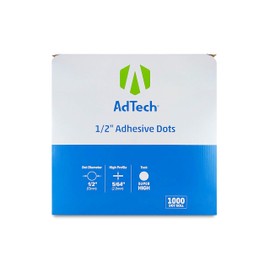 Pressure Sensitive Dot Glue Roll - Super High Tack 1000 Dots Per Roll, 5/16" high, Removable Dashes