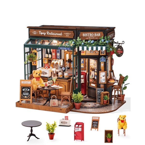 Rolife DIY Miniature House Kit Tipsy Restaurant - Model Kits