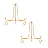 Metal Plate Stand for Display, Gold Colour, Foldable, Pack of