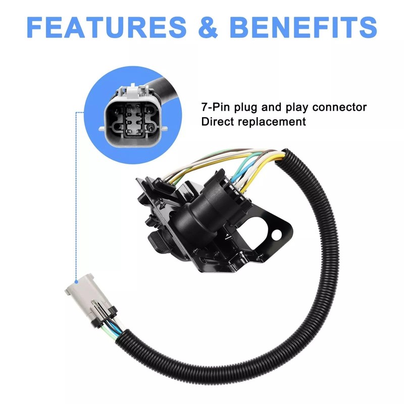 4 & 7 Pin Trailer Tow Wiring Harness Plug Compatible