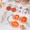 Puocaon Boho Polymer Clay Cutters - 12 Pcs Embossed Clay