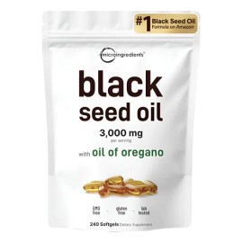 Aceite De Semilla Negra 3,000mg Con Orégano, 240 Cápsulas