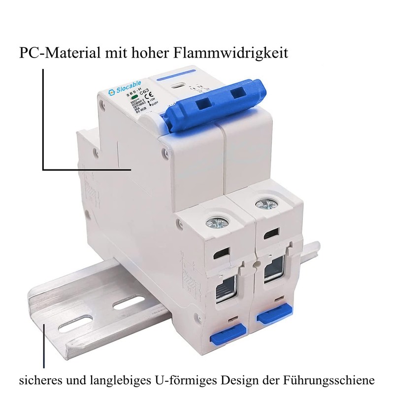 Slocable DC Circuit Breaker 2Pole 63A 500V Isolator for Solar