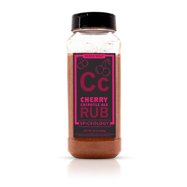 Derek Wolf - Cherry Chipotle Ale BBQ Rub - Use On: Beef, Chicken, Ribs, Salmon, Brownies - Beer BBQ Rub - Chipotle Seasoning - Spices and Seasonings - 24 oz